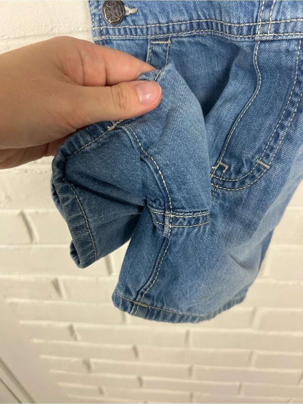 OshKosh B’gosh Kids Cotton Denim Short Overalls Size 2T